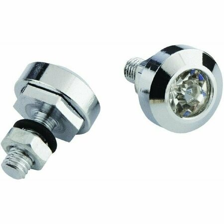 CUSTOM ACCESSORIES Diamond Studs License Plate Fastener 93320